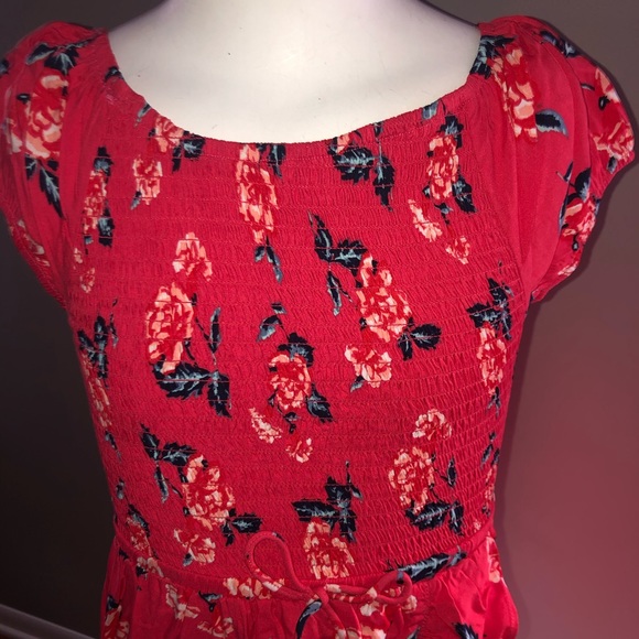 NWT justice orange/red flowers dress size 8 - Picture 3 of 10